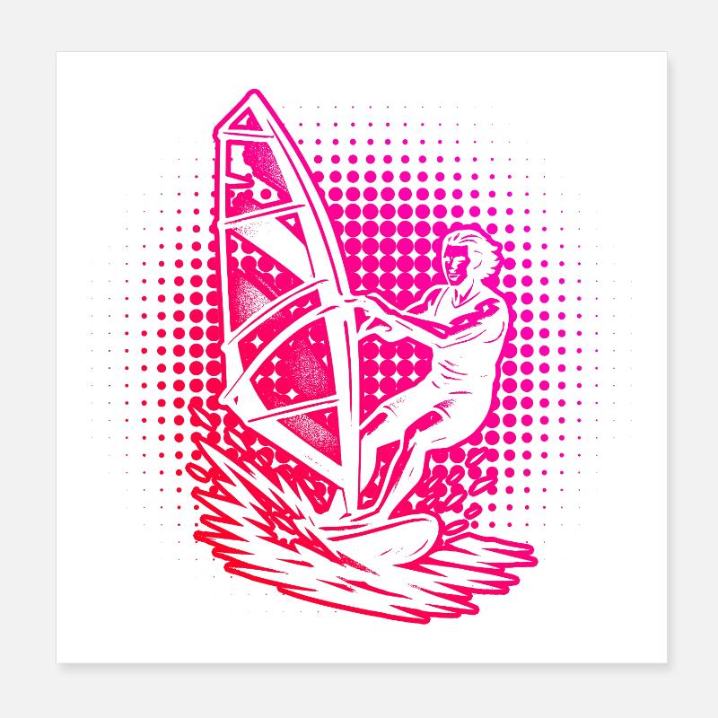 Direkte Windsurfing Aussage Poster 20x20 cm