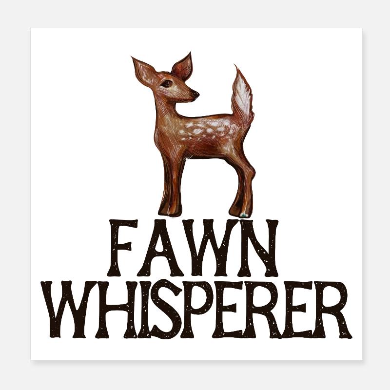 Rehkitzflüsterer Poster 20x20 cm