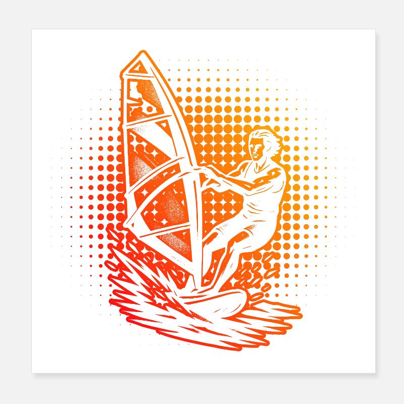 Compact windsurfing design for windsurfing Poster 8" x 8" (20x20 cm)