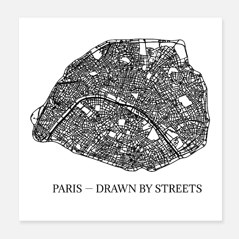 Paris Poster 20 x 20 cm