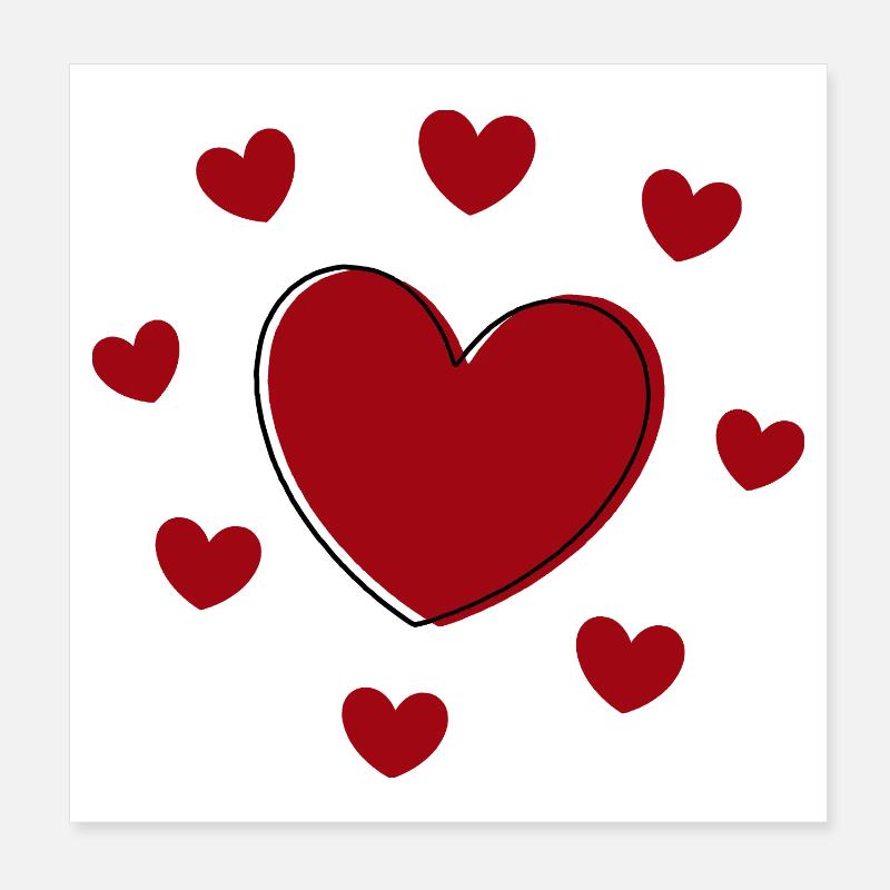 Cadeau rouge de la Saint-Valentin Poster 20 x 20 cm