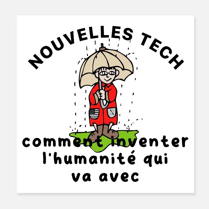 Les_nouvelles_tech_et_l-humanite_ Poster 20 x 20 cm