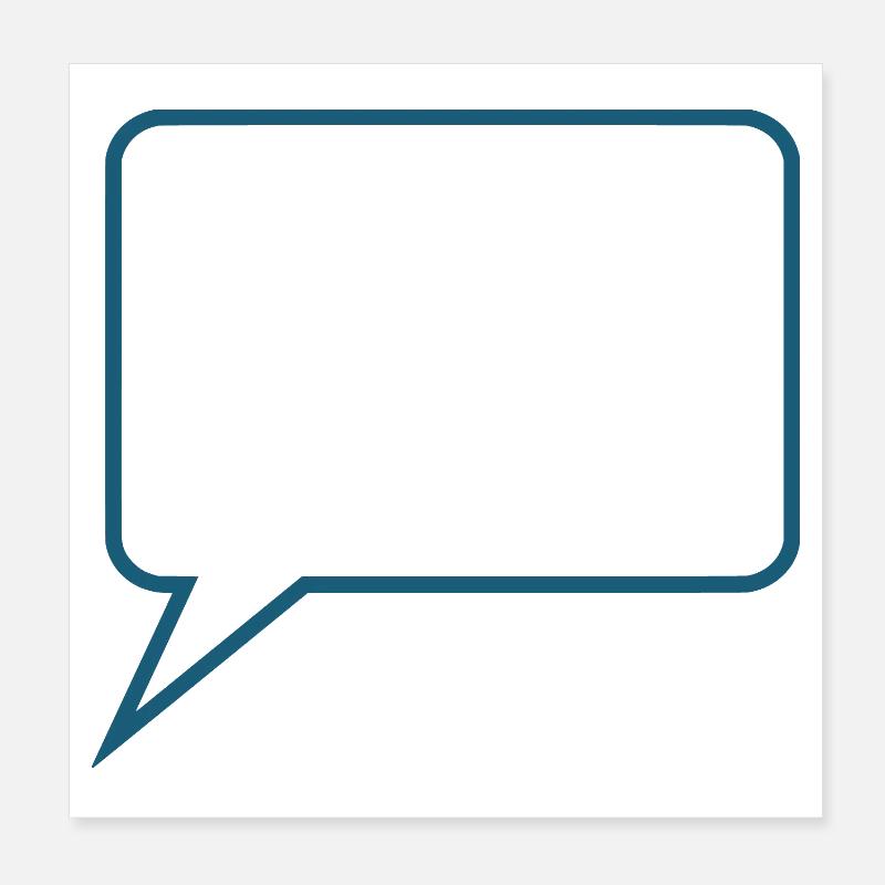 Sprechblase_Comic_blau2 Poster 20 x 20 cm