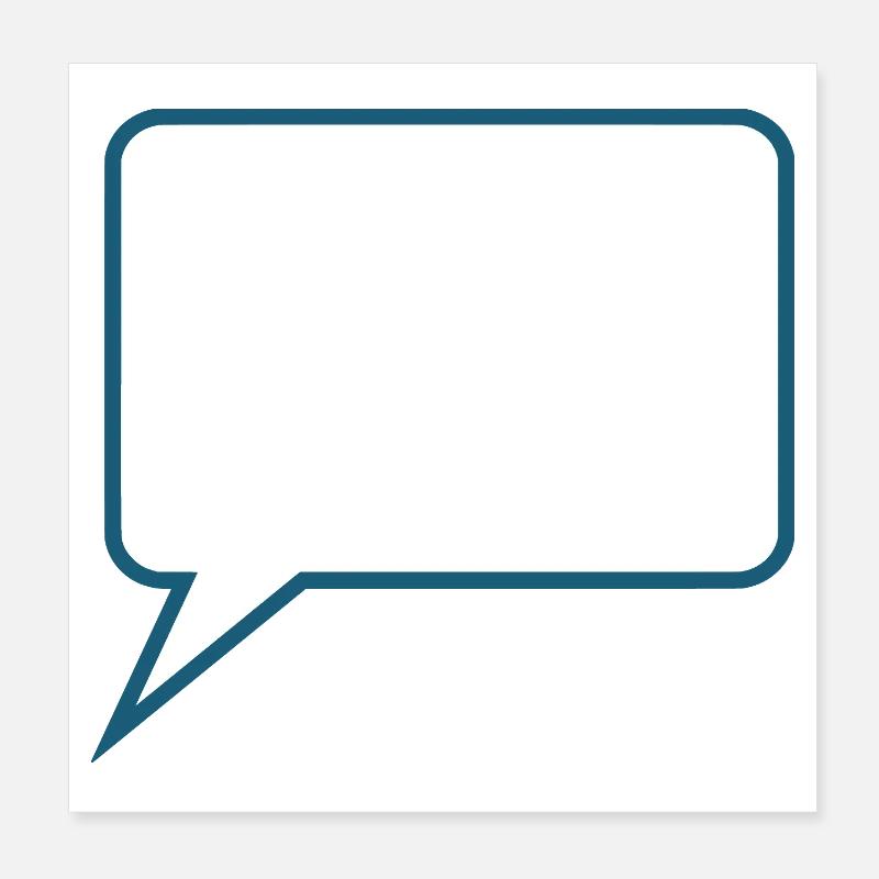 Personalize your own speech bubble comic Poster 8" x 8" (20x20 cm)