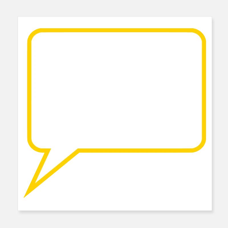 Personalize your own speech bubble comic Poster 8" x 8" (20x20 cm)
