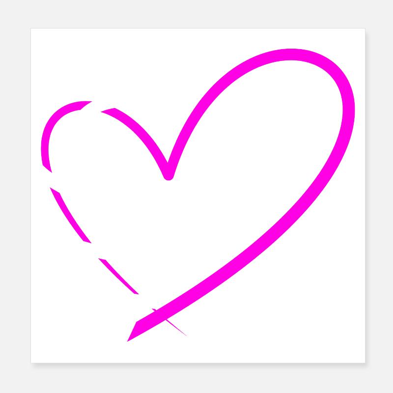 Herz Herzen Poster 20x20 cm