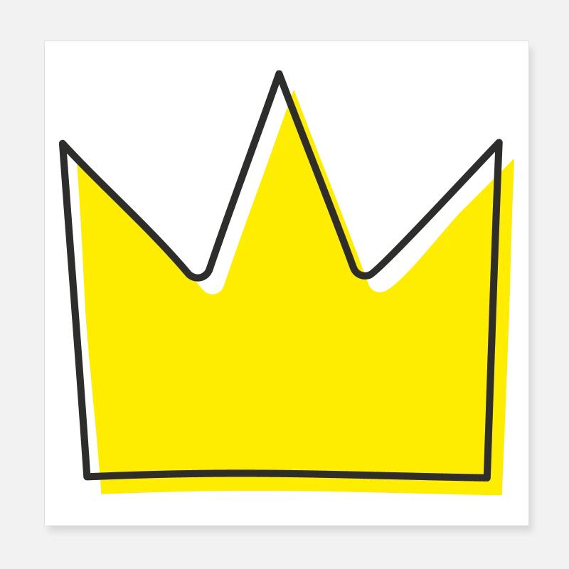 Krone Illustration Poster 20x20 cm