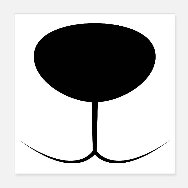 Bärennase Poster 20x20 cm