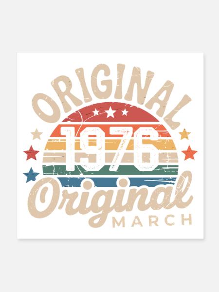 Anniversary March 1976 Limited Edition Retro March - Poster 20x20 cm - Weiß - Vorne