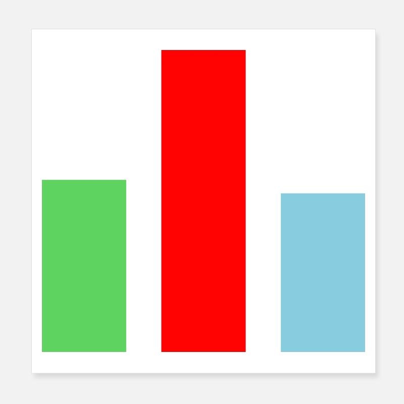 Bar Chart Statistics Poster 8" x 8" (20x20 cm)