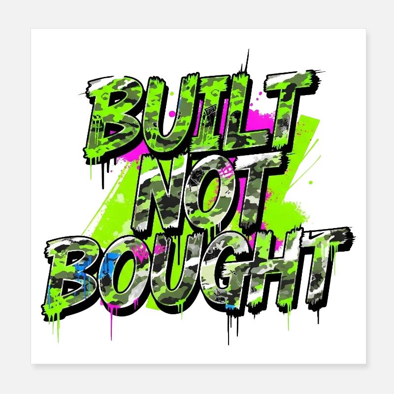 Construit, pas acheté, tuning style camouflage de rue Poster 20 x 20 cm