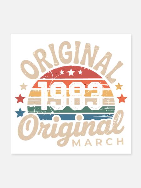 Anniversary March 1983 Limited Edition Retro March - Poster 20x20 cm - Weiß - Vorne