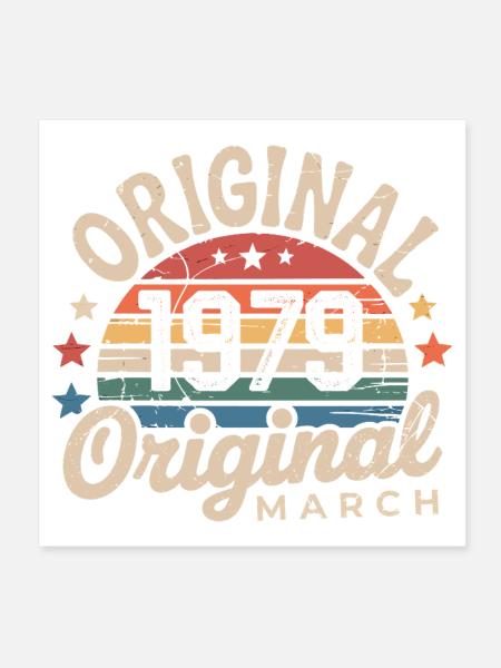 Anniversaire Mars 1979 Édition Limitée Retro March - Poster 20 x 20 cm - blanc - Devant