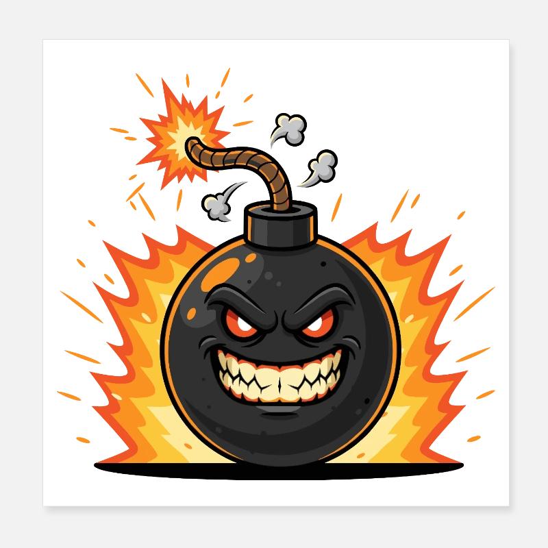 Bombe du Sourire Explosif Poster 20 x 20 cm