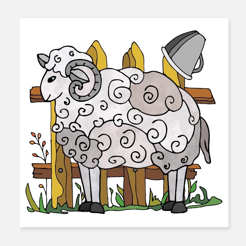 Aries Poster 8" x 8" (20x20 cm)