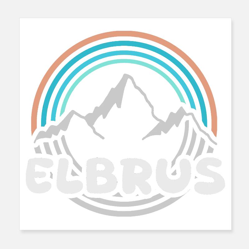 Wandern Elbrus Poster 20x20 cm