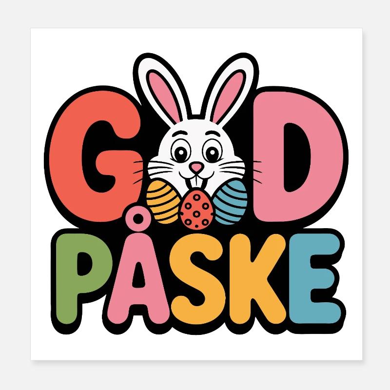 Happy Easter Humor Poster 8" x 8" (20x20 cm)