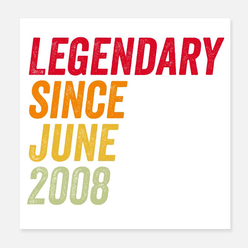 18e anniversaire 18 ans juin 2008 Poster 20 x 20 cm