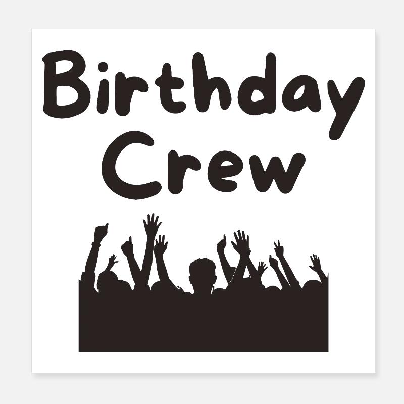 Équipe d’anniversaire Poster 20 x 20 cm