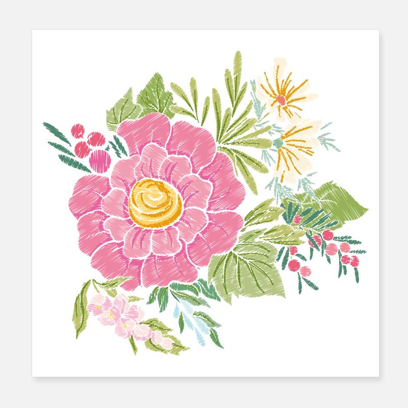 Flower image Poster 8" x 8" (20x20 cm)