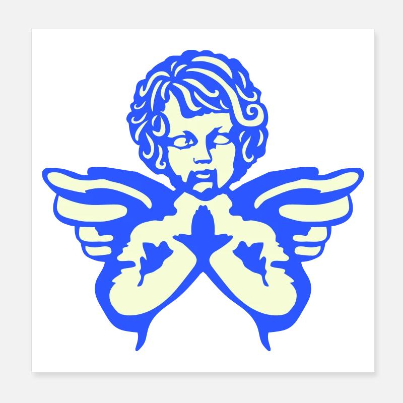 Ailes de figurine d’ange Poster 20 x 20 cm