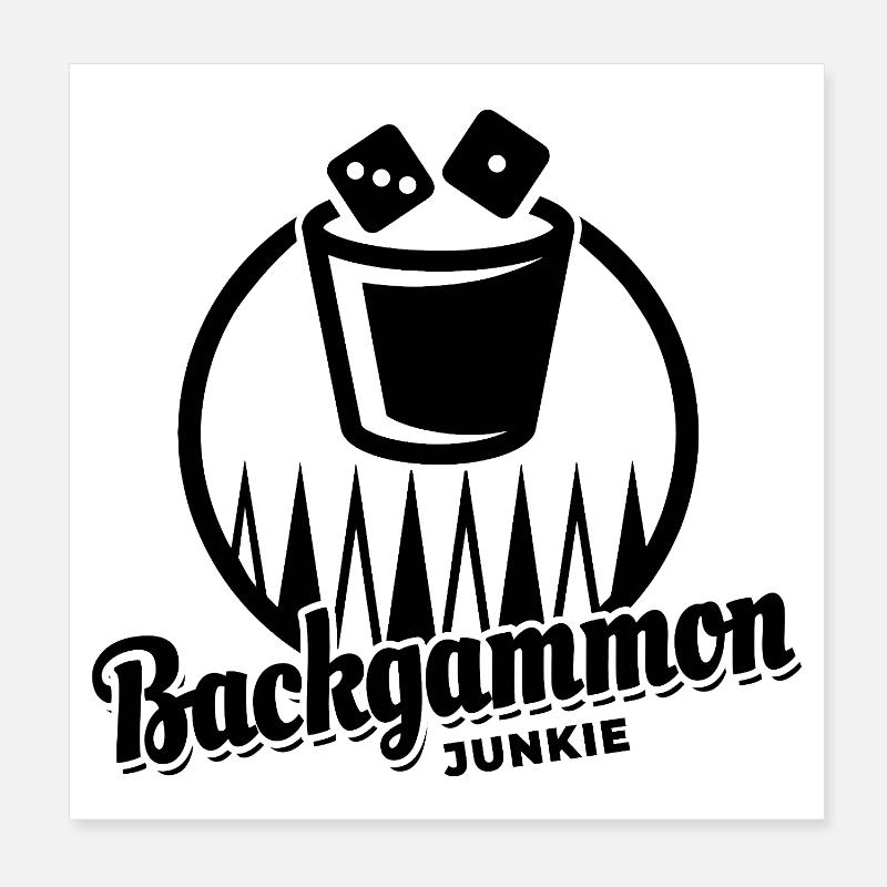 Junkie du backgammon | Jeu de société | Don Poster 20 x 20 cm