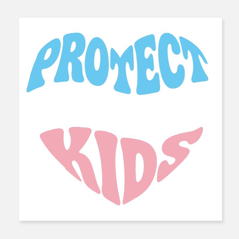 LGBTQ-Pride-Monat – Schütze trans Kinder Poster 20x20 cm