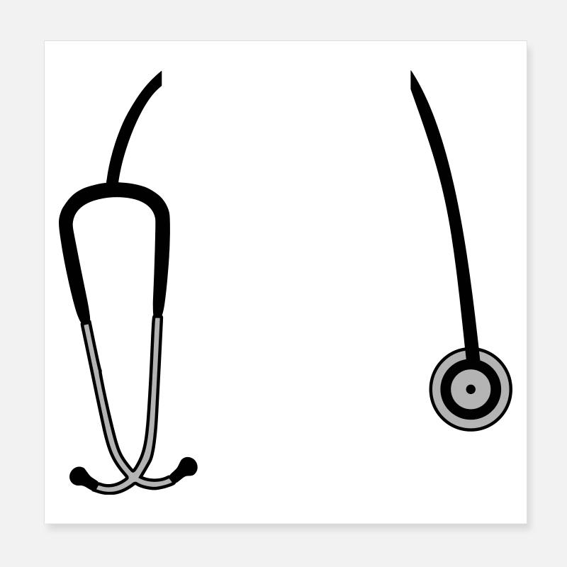 Stéthoscope Poster 20 x 20 cm