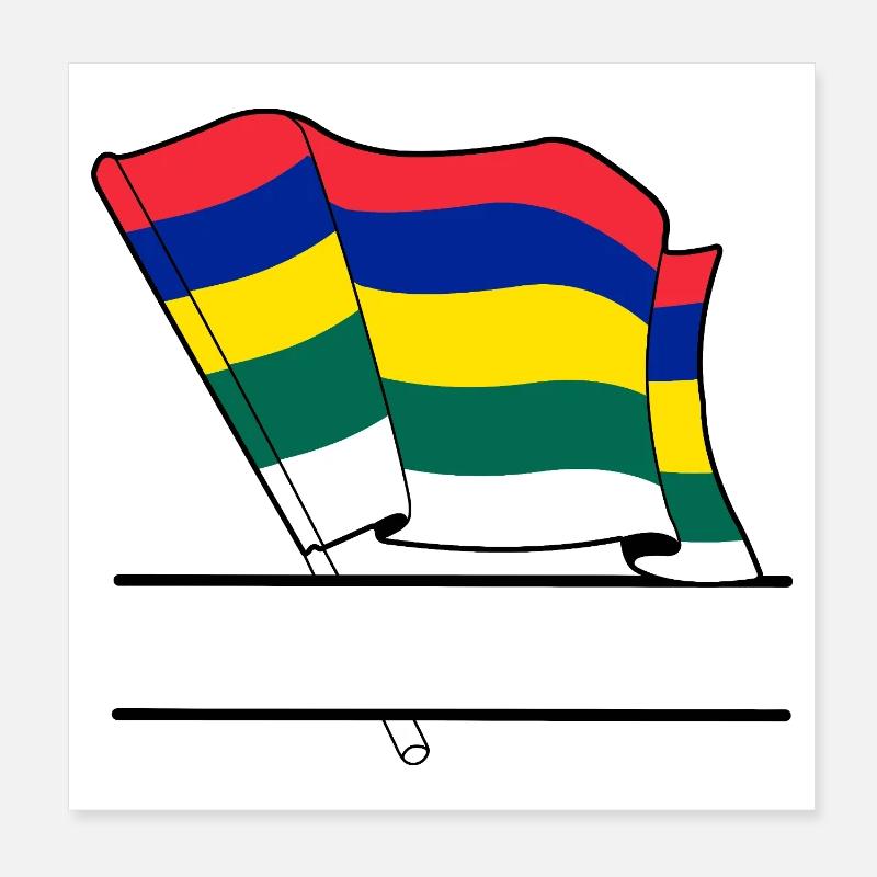 Drapeau de Terschelling – Conception personnalisée de l’île Poster 20 x 20 cm
