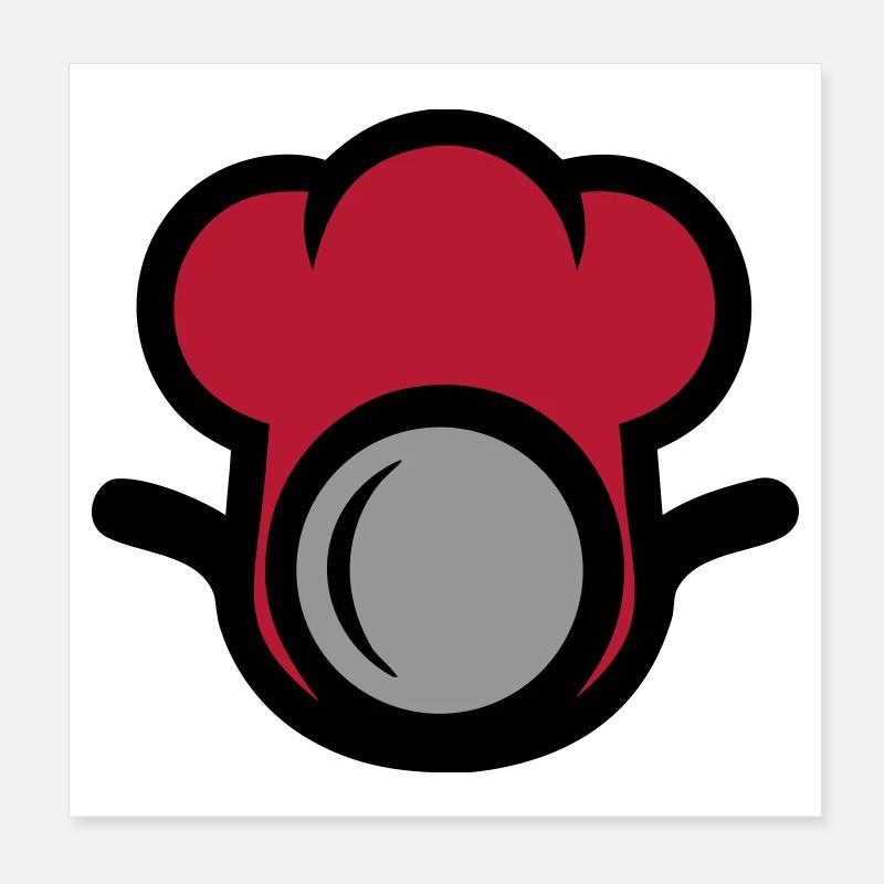 Chef’s Hat Restaurant Chef Traiteur Poster 20 x 20 cm