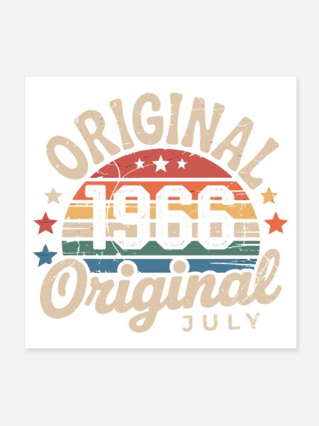 Original Juillet 1966 Anniversaire Vintage Retro - Poster 20 x 20 cm - blanc - Devant