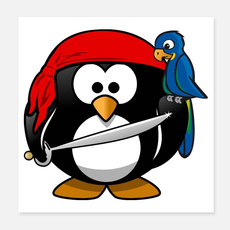 pirates Pirate Penguin Poster 20 x 20 cm