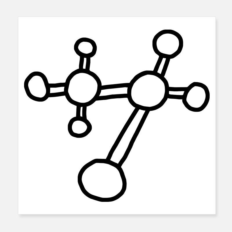 Atom Molekül/ Physik Mechanik Gitter Poster 20x20 cm