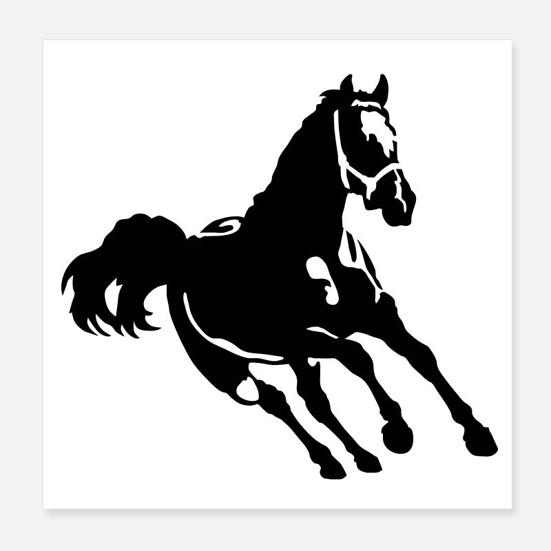 Pferd Poster 20x20 cm