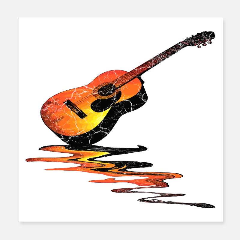 Guitar Poster 8" x 8" (20x20 cm)