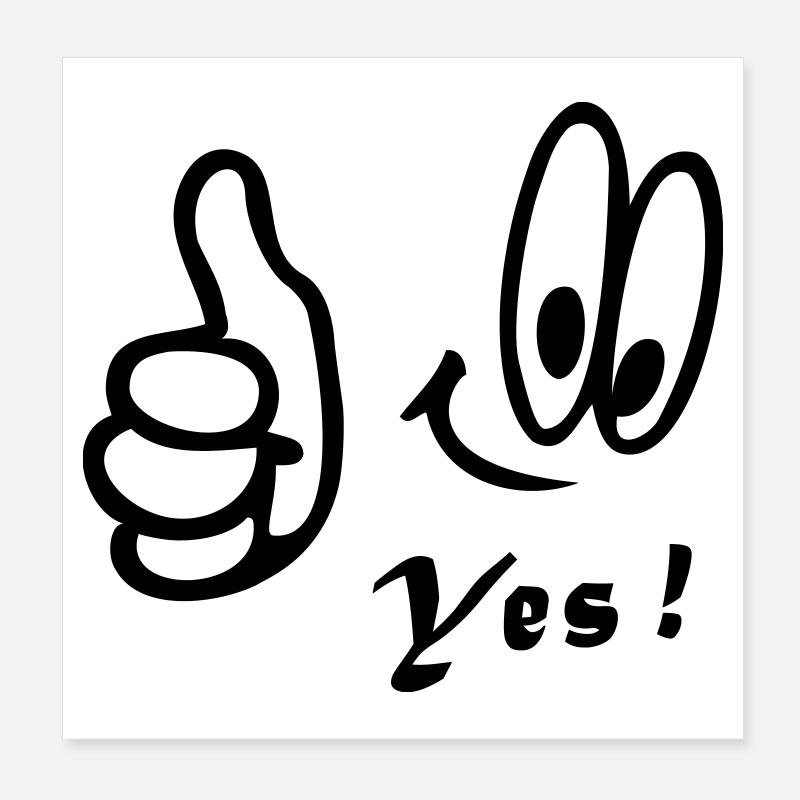 Number One , Yes, Comic Poster 20x20 cm