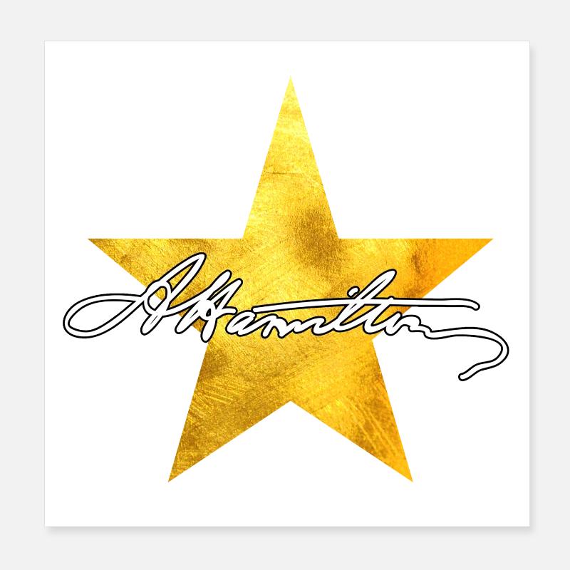 Étoile d’or de Hamilton Poster 20 x 20 cm