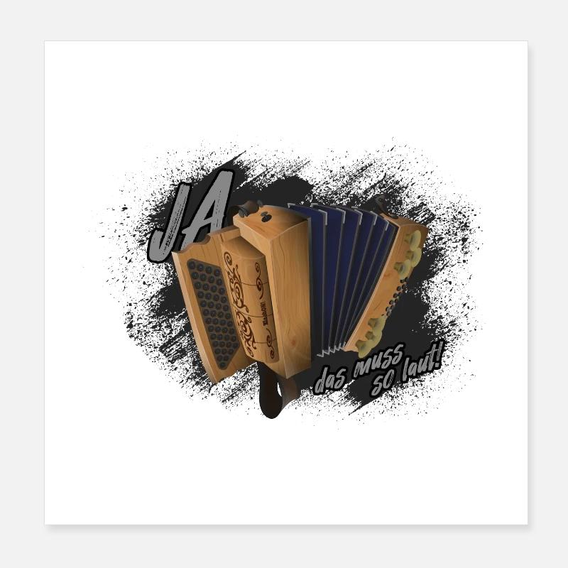 Harmonika - das muss so laut! | ZiachON! Poster 20x20 cm