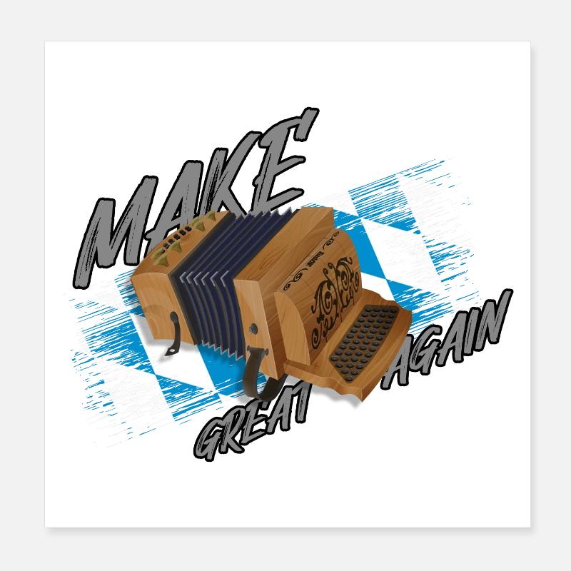 Make Ziach GREAT AGAIN | ZiachON! - Poster 20x20 cm - Weiß
