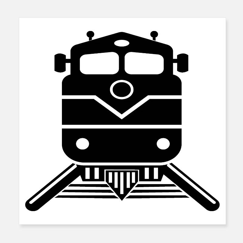 Train driver design - Poster 8" x 8" (20x20 cm) - white