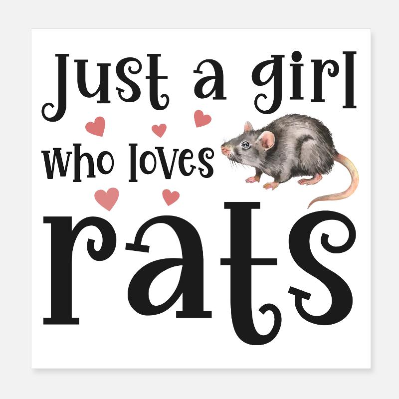 Ratte Ratten Poster 20x20 cm