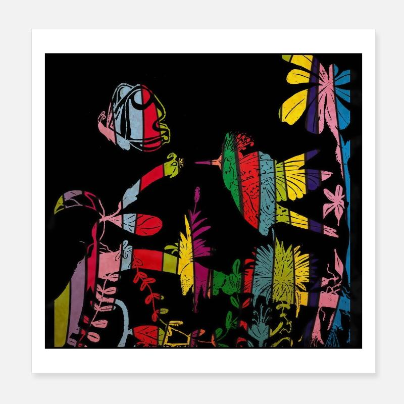 Colibri Poster 20 x 20 cm