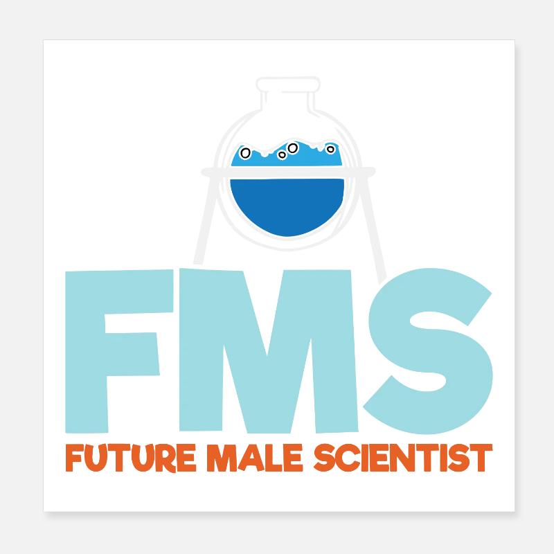 Future Male Scientist Poster 8" x 8" (20x20 cm)
