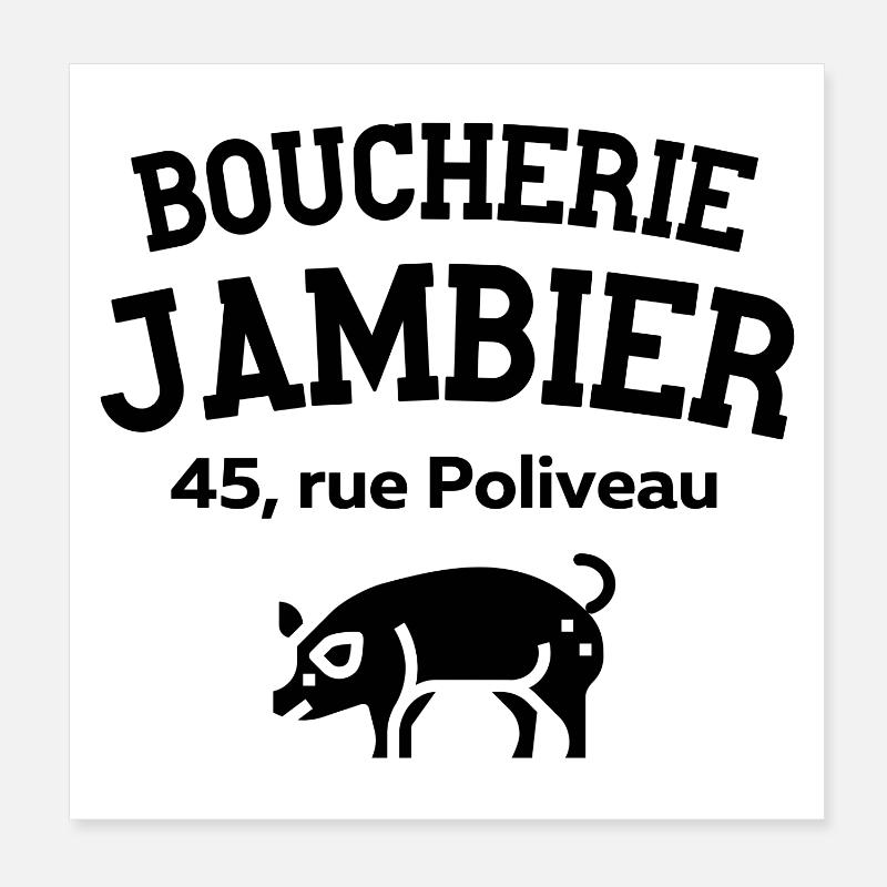 boucher, boucherie, je suis boucher Poster 20 x 20 cm