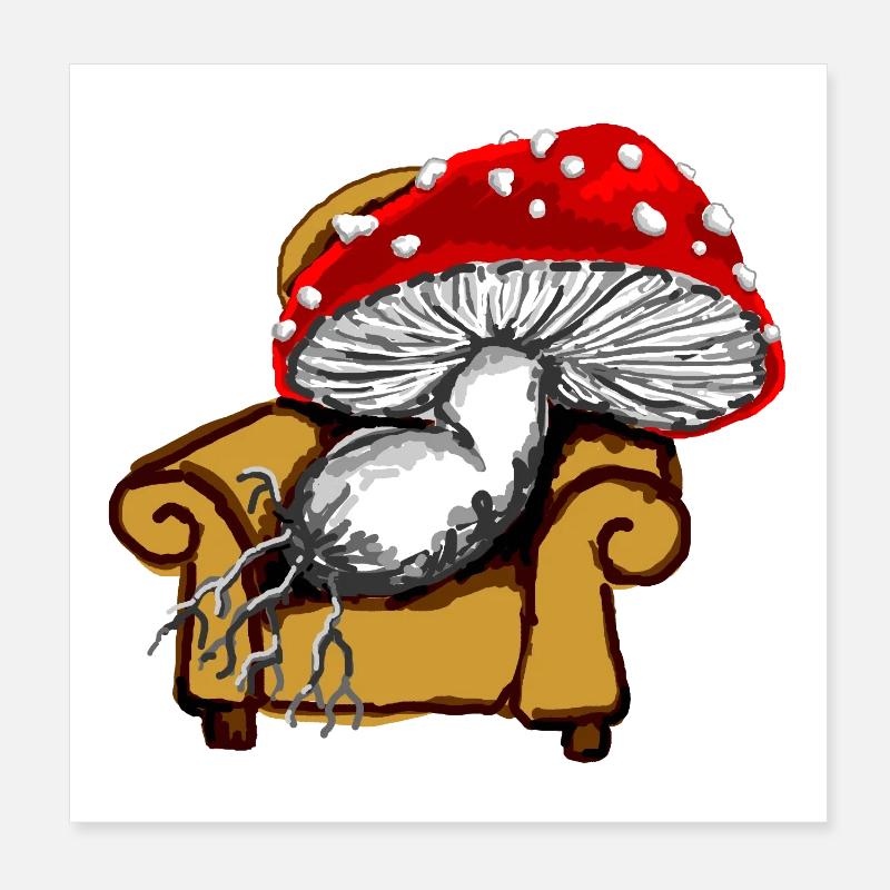 champignon Poster 20 x 20 cm