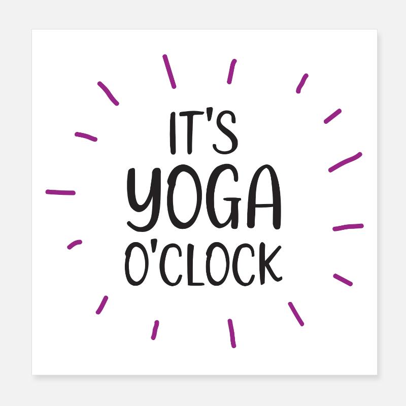 C’est Yoga O’clock Poster 20 x 20 cm