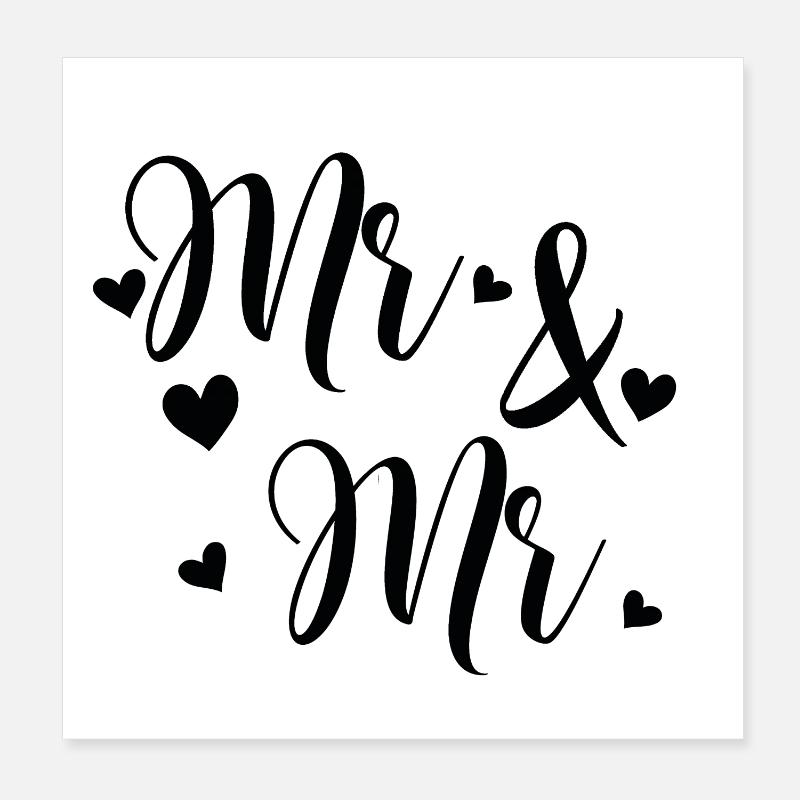 Mr And Mr Poster 20 x 20 cm