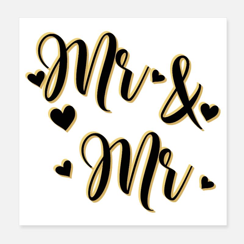 Herr und Herr Poster 20x20 cm