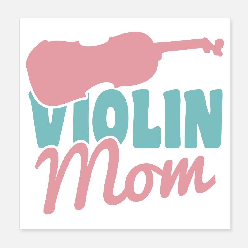 Violinspielerin Mutter Poster 20x20 cm