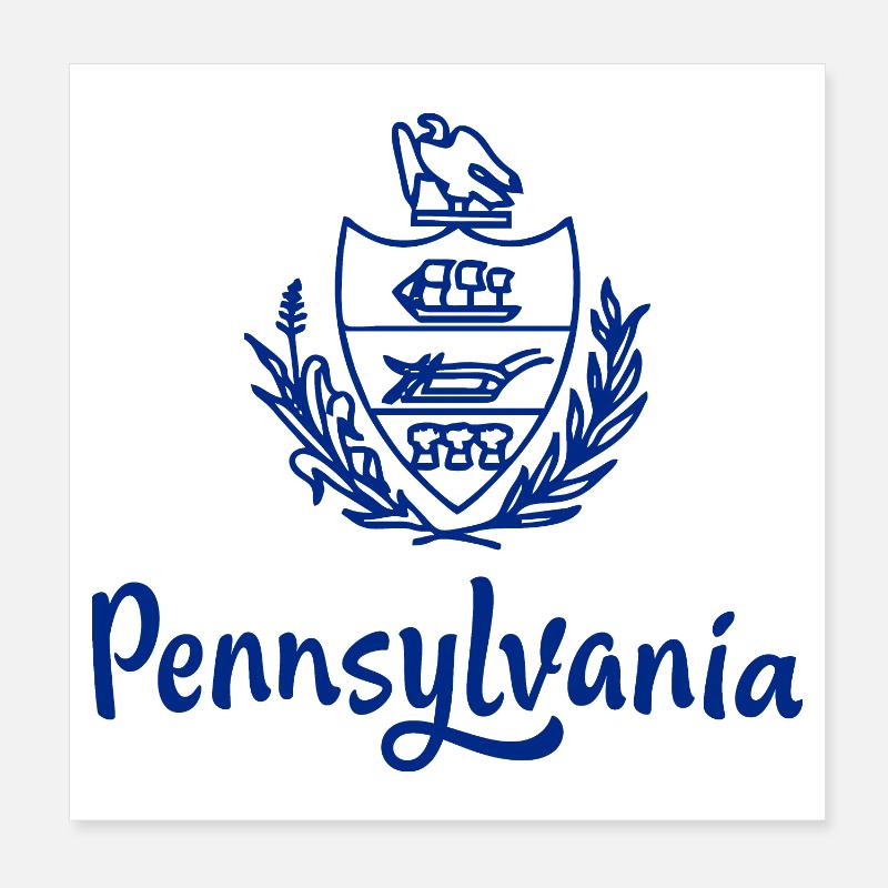 Affichez vos couleurs – Pennsylvanie Poster 20 x 20 cm